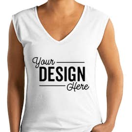 Next Level Women's Slim Fit Festival V-Neck Tank - Color: White