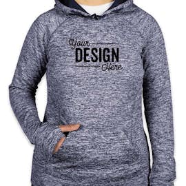 J. America Women's Cosmic Performance Pullover Hoodie - Color: Navy Fleck / Navy