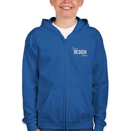 Canada - Gildan Youth Midweight Zip Hoodie - Color: Royal
