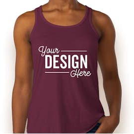 Bella + Canvas Women's Flowy Racerback Tank - Color: Maroon