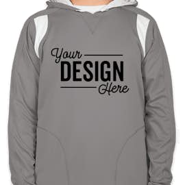 Team 365 Contrast Performance Pullover Hoodie - Color: Sport Graphite / White