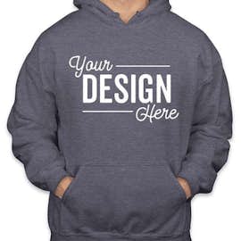 Gildan Midweight 50/50 Pullover Hoodie - Color: Heather Sport Dark Navy