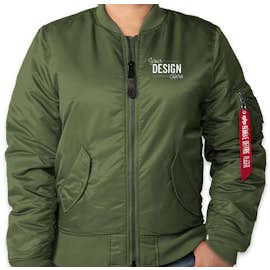 Alpha Industries Women's MA-1 Flight Jacket - Color: Sage Green