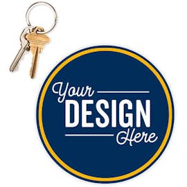 5.5 in. Circle Car Magnet w/ contrast trim - Color: Navy / Athletic Gold