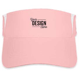 Sport-Tek Colorblock Performance Visor - Color: Light Pink / White
