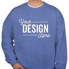Gildan Midweight 50/50 Crewneck Sweatshirt - Color: Heather Sport Royal