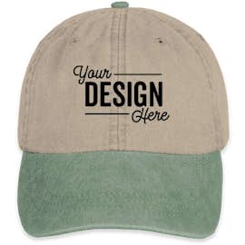 Adams Pigment Dyed Two-Toned Hat - Color: Stone / Forest
