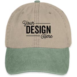 Adams Pigment Dyed Two-Toned Hat - Color: Stone / Forest