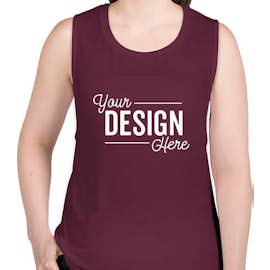 Bella + Canvas Women's Flowy Muscle Tank - Color: Maroon