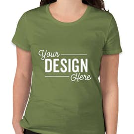 Royal Apparel Women's USA-Made Slim Fit Organic T-shirt - Color: Moss