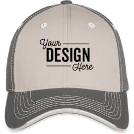 Sportsman Tri-Color Contrast Stitched Hat - Color: Grey / Charcoal