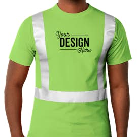 Bayside USA-Made Reflective 100% Cotton T-shirt - Color: Lime Green