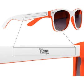 Two-Tone Malibu Sunglasses - Color: Orange / White