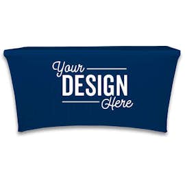 Full Color 6' Stretch Tablecloth - Color: Navy