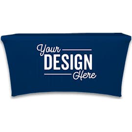 Full Color 6' Stretch Tablecloth - Color: Navy