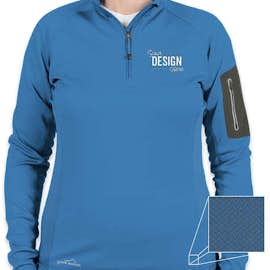 Eddie Bauer Women's Half Zip Performance Pullover - Color: Ascent Blue