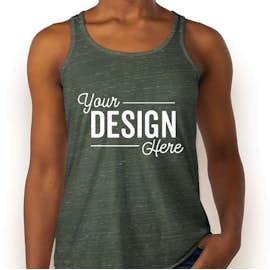 Bella + Canvas Women's Flowy Racerback Tank - Color: Forest Marble