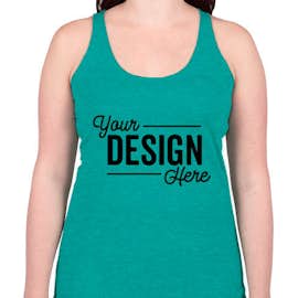 Bella + Canvas Women's Tri-Blend Racerback Tank - Color: Teal Tri-Blend