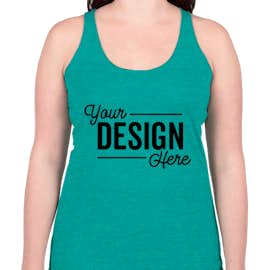 Bella + Canvas Women's Tri-Blend Racerback Tank - Color: Teal Tri-Blend