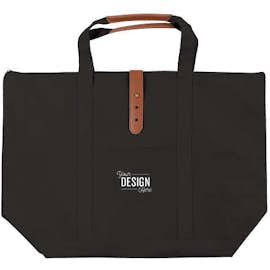 Large Mallard Zippered Tote - Color: Black