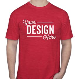 American Apparel USA-Made 50/50 T-shirt - Color: Heather Red