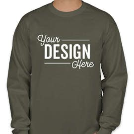 Canada - Gildan Ultra Cotton Long Sleeve T-shirt - Color: Military Green