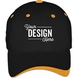 Sportsman Two-Tone Hat - Color: Black / Gold