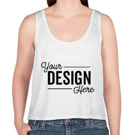 Bella + Canvas Women's Flowy Crop Tank - Color: White