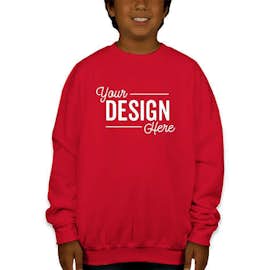 Canada - Gildan Youth Midweight 50/50 Crewneck Sweatshirt - Color: Red