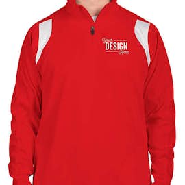 Team 365 Quarter Zip Performance Pullover - Color: Sport Red / White