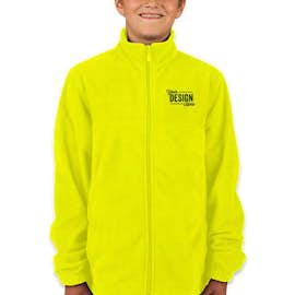 Harriton Youth Full Zip Fleece Jacket - Color: Safety Yellow