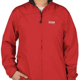 North End Women's Full Zip Hooded Jacket - Color: Molten Red