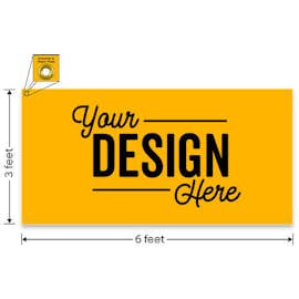Full Color 6' x 3' Vinyl Banner - Color: Athletic Gold