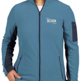 Port Authority Women's Colorblock Full Zip Microfleece Jacket - Color: Regal Blue / Dress Blue Navy