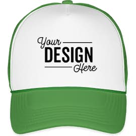 Valucap Foam/Mesh Trucker Hat - Color: White / Kelly