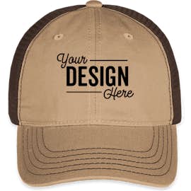 District Super Soft Trucker Hat - Color: Khaki / Chocolate Brown
