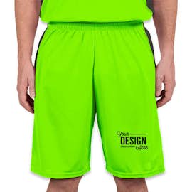 Augusta Colorblock Basketball Shorts - Color: Lime / Slate
