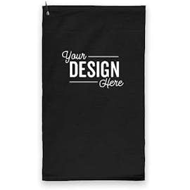 Port Authority Grommeted Microfiber Golf Towel - Color: Black