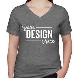 Bella + Canvas Women's Tri-Blend V-Neck T-shirt - Color: Grey Triblend