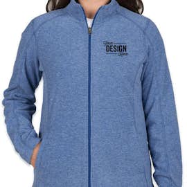 Port Authority Women's Heather Microfleece Full Zip Jacket - Color: Light Royal Heather
