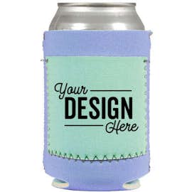 Neoprene Can Cooler with Pocket - Color: Periwinkle / Something Blue / Cub Gray