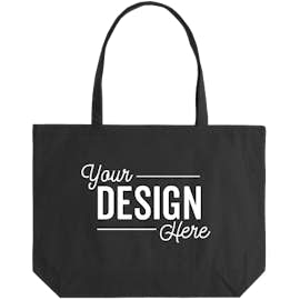 Medium Midweight Pigment Dyed Canvas Tote - Color: Washed Black