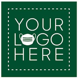 Customized Full Color 12" Square Floor Decal - Color: Forest Green