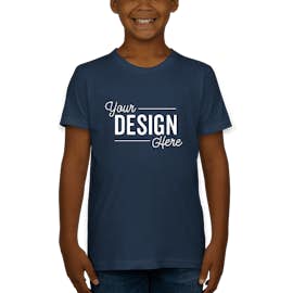 American Apparel USA-Made Youth Jersey T-shirt - Color: Navy