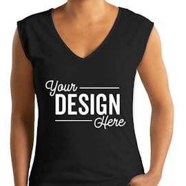 Next Level Women's Slim Fit Festival V-Neck Tank - Color: Black