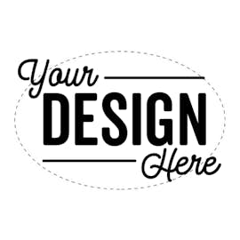 Full Color 3 in. x 2 in. Oval Vinyl Decal - Color: White