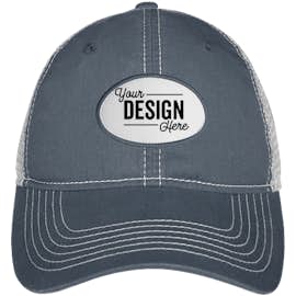 Oval Printed Patch Hat - Trucker - Color: Navy / White