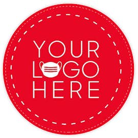 Customized Full Color 12" Circle Floor Decal - Color: Red