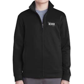 Sport-Tek Youth Sport-Wick Tech Fleece Full Zip Jacket - Color: Black
