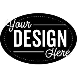 Full Color 3 in. x 2 in. Oval Vinyl Decal - Color: Black